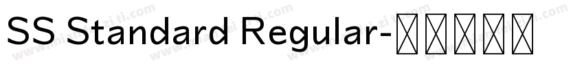 SS Standard Regular字体转换